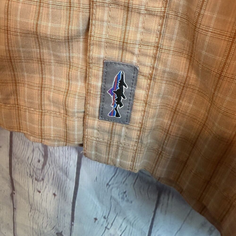 Patagonia Island Hopper Vented Long Sleeve Brown Plaid Fishing Shirt Size XL - Picture 3 of 13